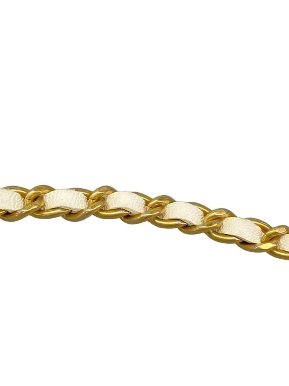 CHANEL Matelasse White Lambskin Shoulder Bag gold hardware